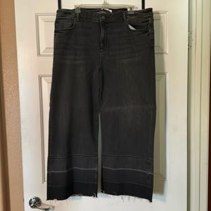 Ann Taylor Loft Wide Leg Crop Jeans
